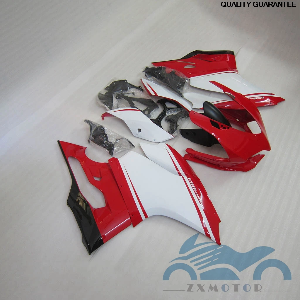 

Motorcycle Fitment Fairing ABS Plastic Bodywork Decoration kit For DUCATI 899 1199 2012 2013 2014 Red White