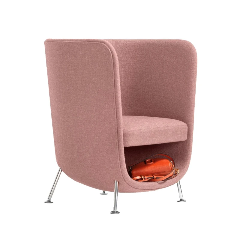 

Special-shaped fiberglass storage pocket lounge chair cafe back chair