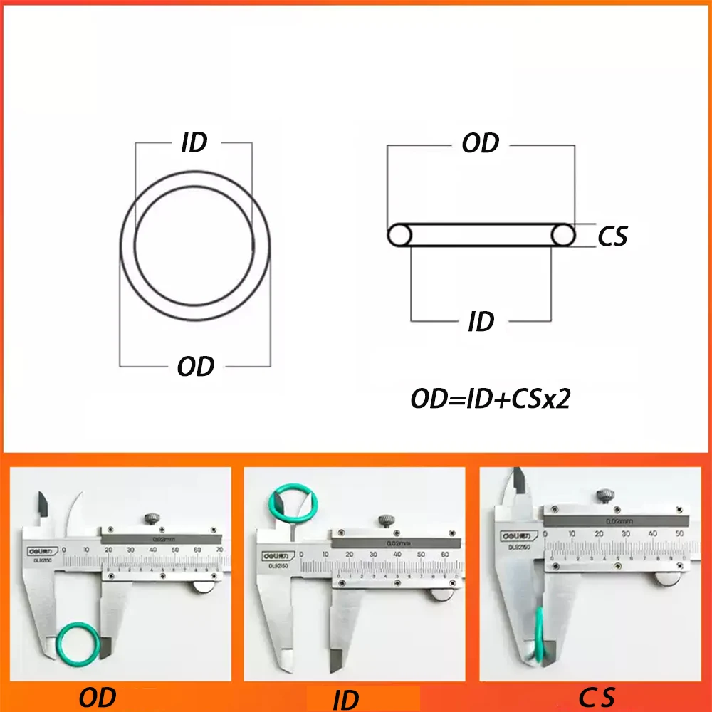 5-20Pcs FKM Green Fluorine Rubber O Ring CS 1.5mm OD 4~110mm O-Ring Sealing Gasket Washer Oil Resistant Acid & Alkali Resistant