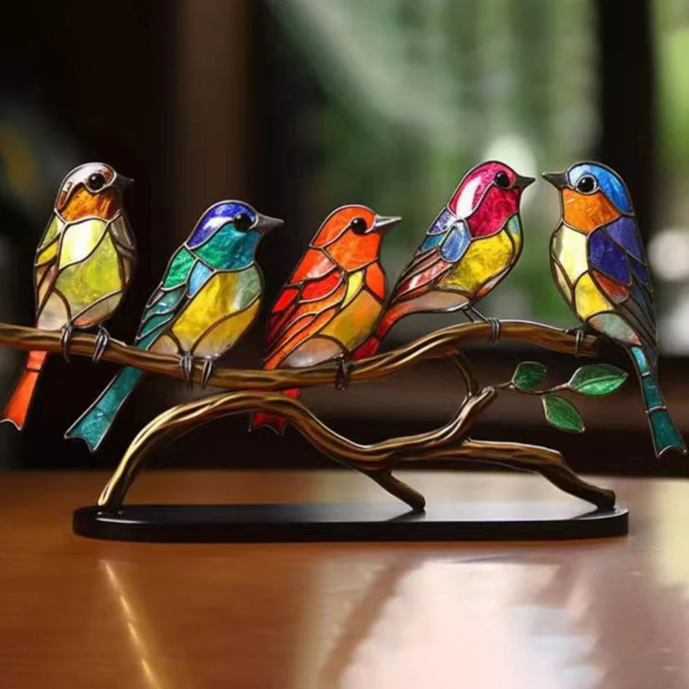 Colorful Birds Ornament 3D Modern Style Tabletop Bird Decoration BIrds Simulation Gift Perfect For Living Room Bedroom Office