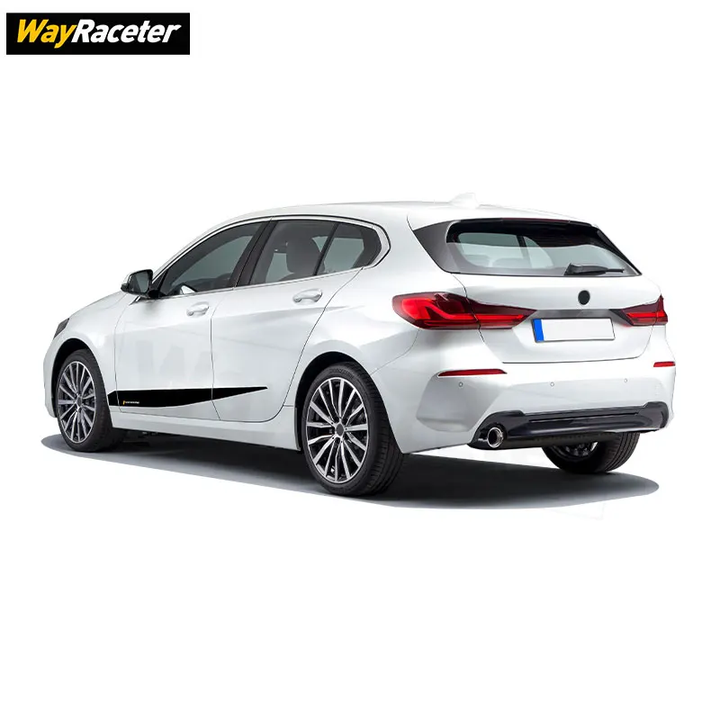 2 قطعة باب السيارة الجانب المشارب تنورة ملصق الرسومات ملصق حائط من الفينيل لسيارات BMW 1 Series 2020 + F40 2022 2023 M الأداء اكسسوارات