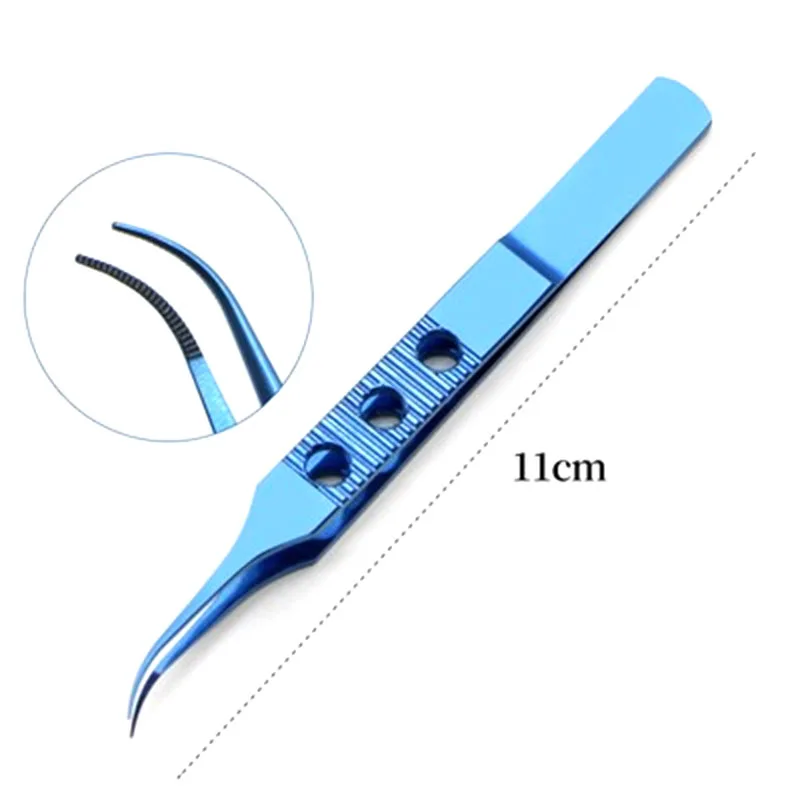 Hair Transplant Tweezers Implant Hair Extraction Hair Follicle Separation Professional Cosmetic Eye Elbow Iris Tweezers