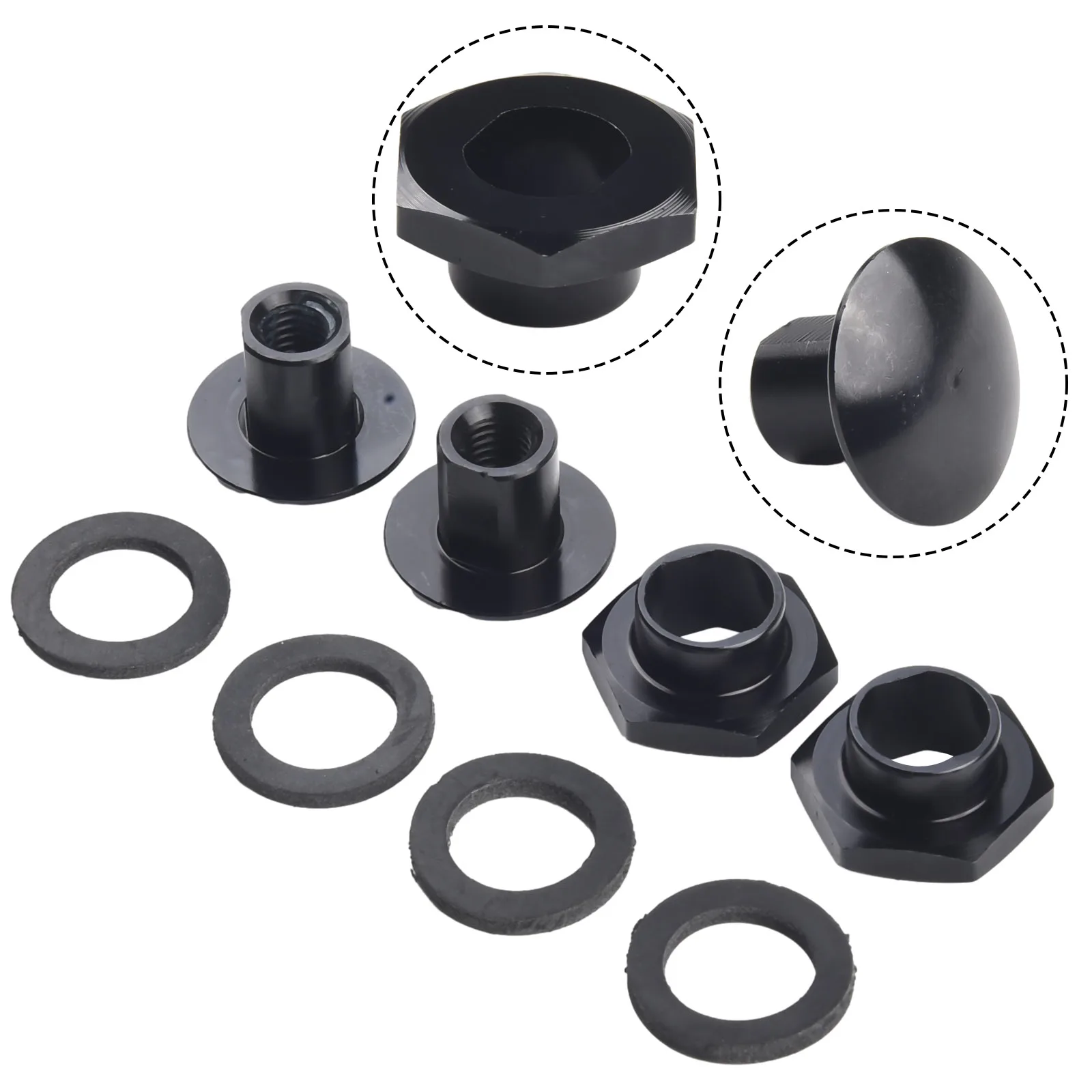 Improve the Safety and Stability of Your For Honda Civic Hatchback with this Black Rear Glass Strut Hardware Kit