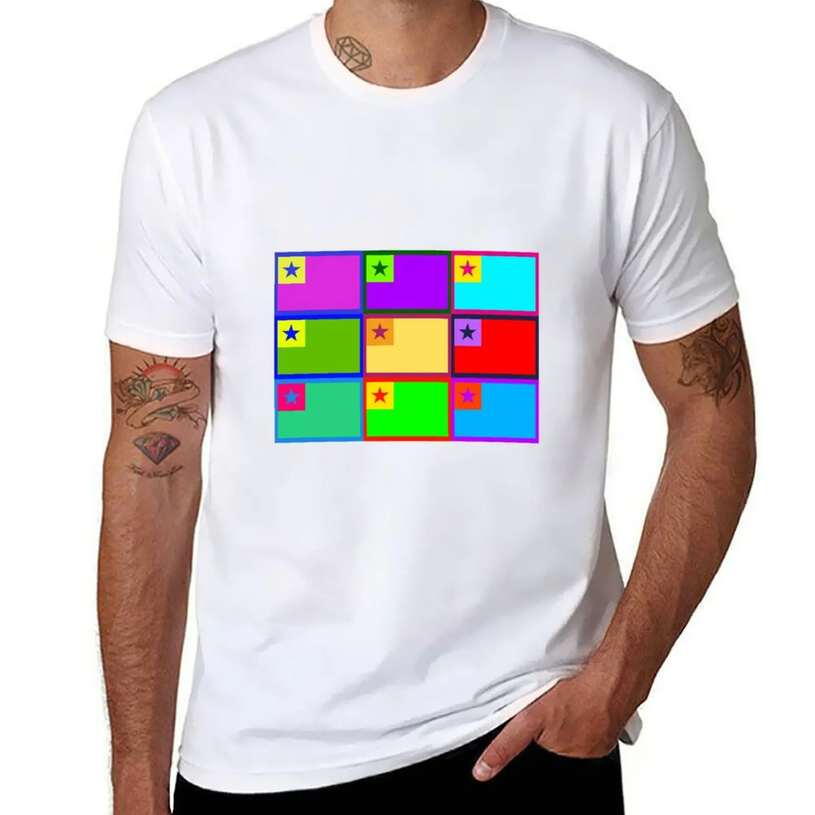 

Esperanto Flag Andy Warhol Style T-Shirt cute clothes Luxury man graphics tshirts for men