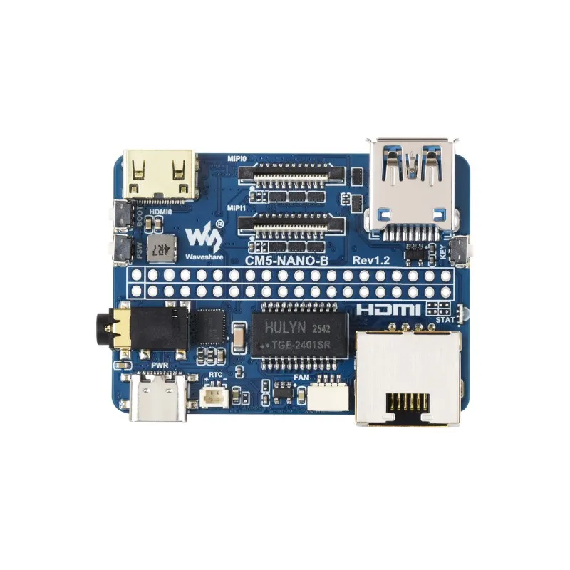 Waveshare CM5-NANO-B Mini Expansion Board For Raspberry Pi Compute Module 5, Same Size As The CM5, Supports 4K HDMI, USB 3.2
