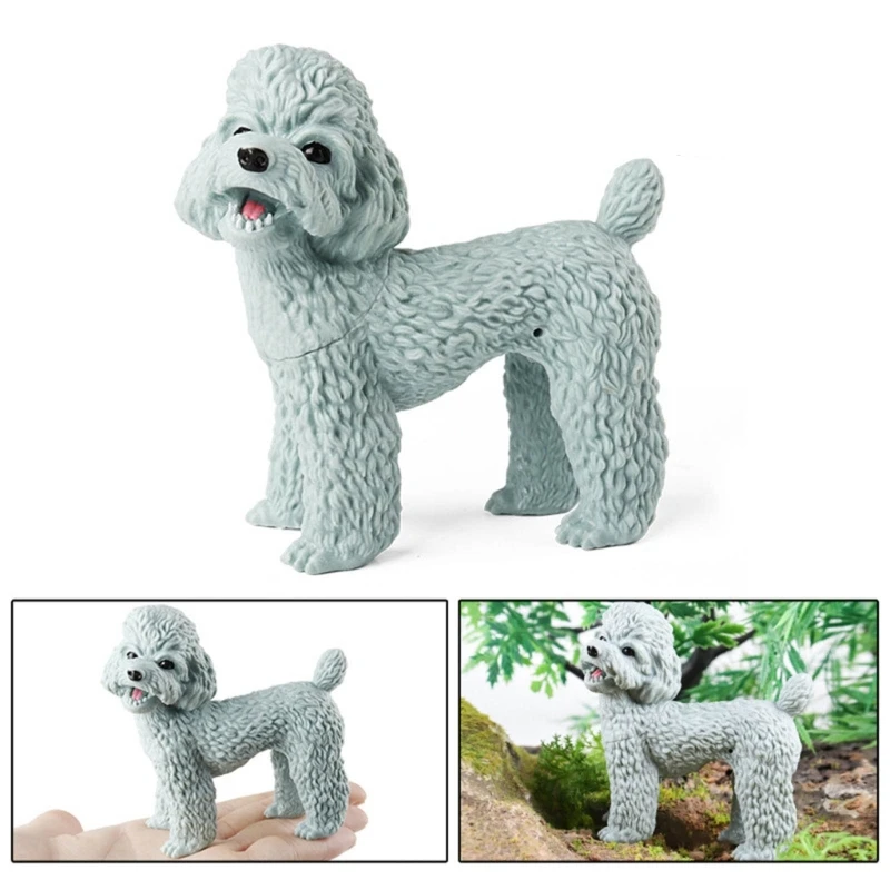 modelo Animal que parece perro, juego 6 decoraciones para habitación niños, hueca coleccionable, para