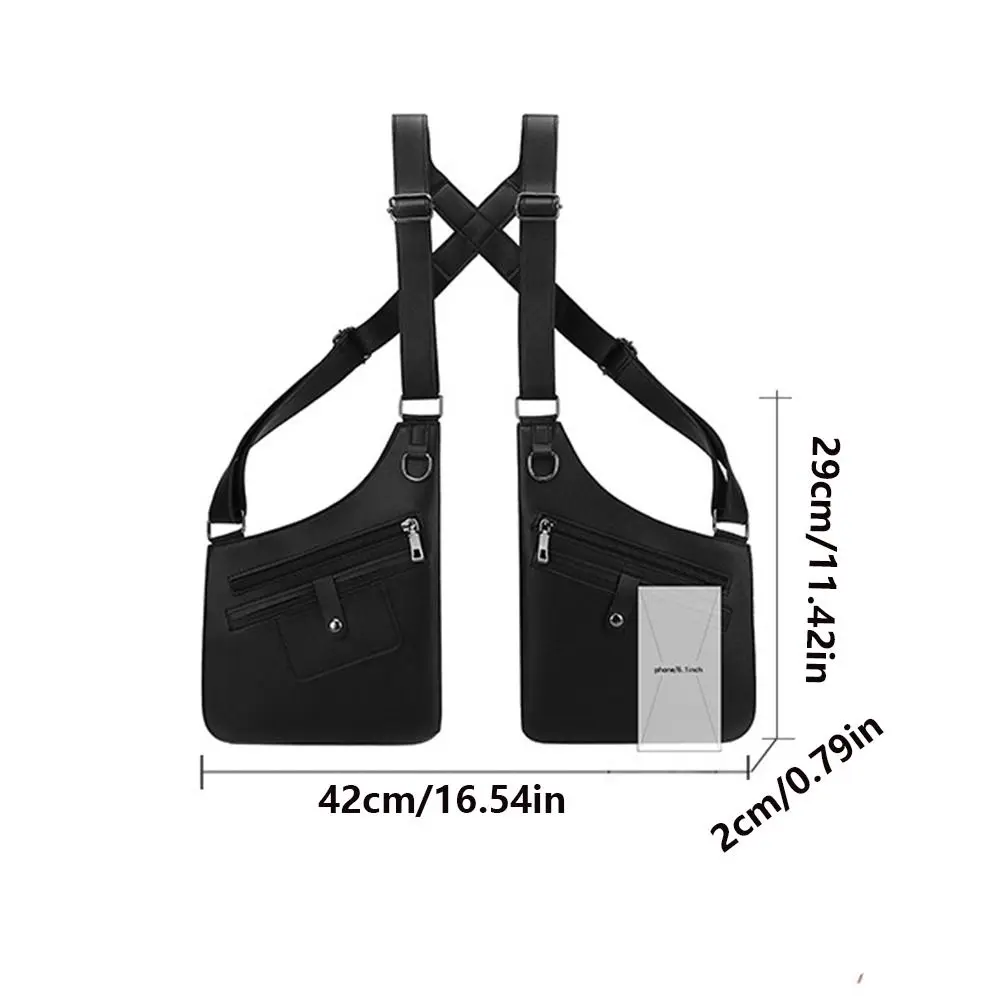 Verstellbare Schultergurte Herren Achseltasche Wasserdichtes PU-Leder Unterarm-Gurtbörse Diebstahlsicher – Detail 2
