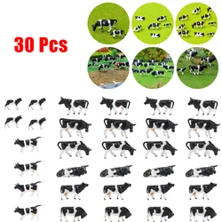 30Pcs HO Scale Painted Farm Animals Cows 8 Different Poses Model Railway 1:87 Scale Model Animals P8714 Model Building Kit