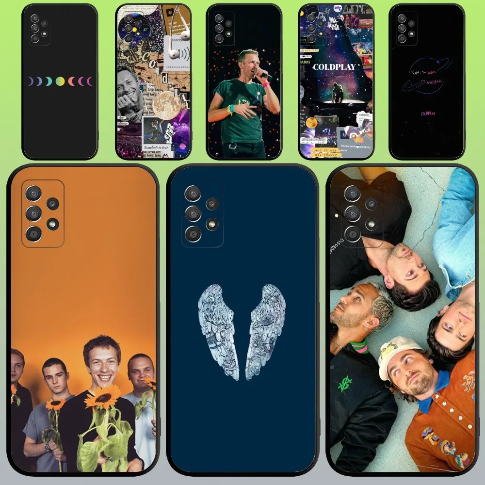 Hot Band C-Coldplay Phone Case For Samsung Galaxy A20,A21s,A22,A31,A32,A52,A53,A72,73,A80,A91 Soft Black Cover