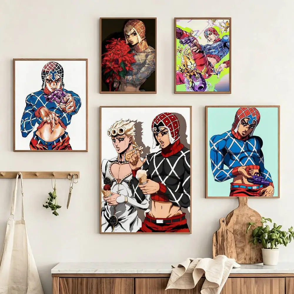 JOJO M-Mista G-Giorno Customizable HD Self Adhesive Waterproof Wall Art Poster