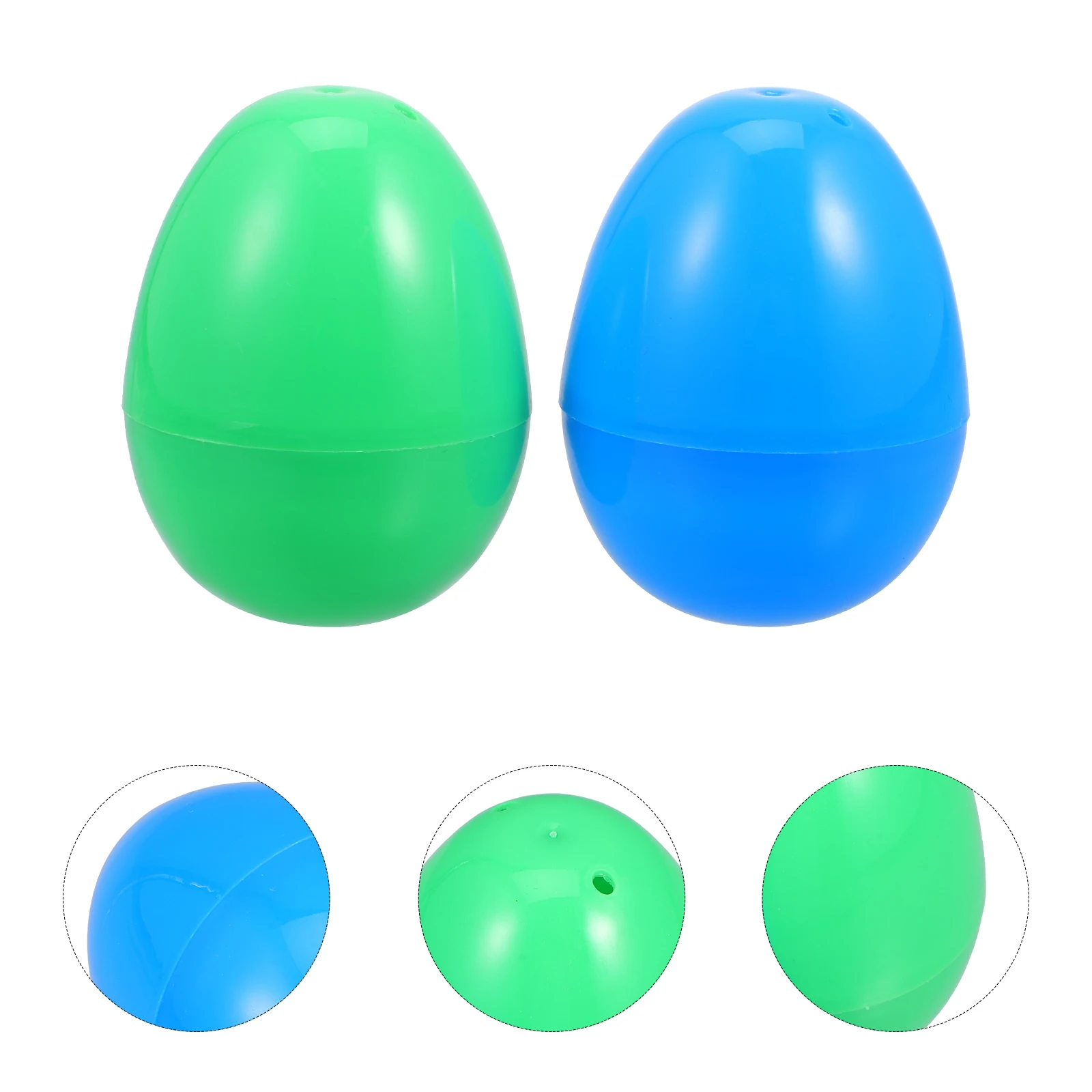 12 Uds. De huevos de Pascua DIY, 6Cm, plástico de alta calidad, colores surtidos para decoraciones de Pascua, Kits para manualidades, recuerdos de fiesta, rellenos de regalos