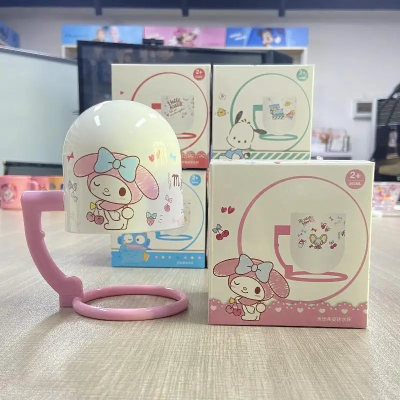 Nuova categoria per bambini Sanrio Tazza per risciacquo Hellokitty Kawaii Wash Up Funzione per la scuola materna Ruota la prevenzione delle cadute Tazza per filtro dell'acqua