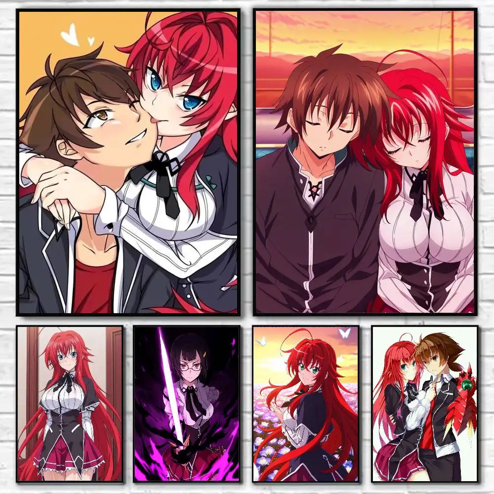 

High School DxD Poster Self-adhesive Art Waterproof Paper Sticker Coffee House Bar Room Wall Decor