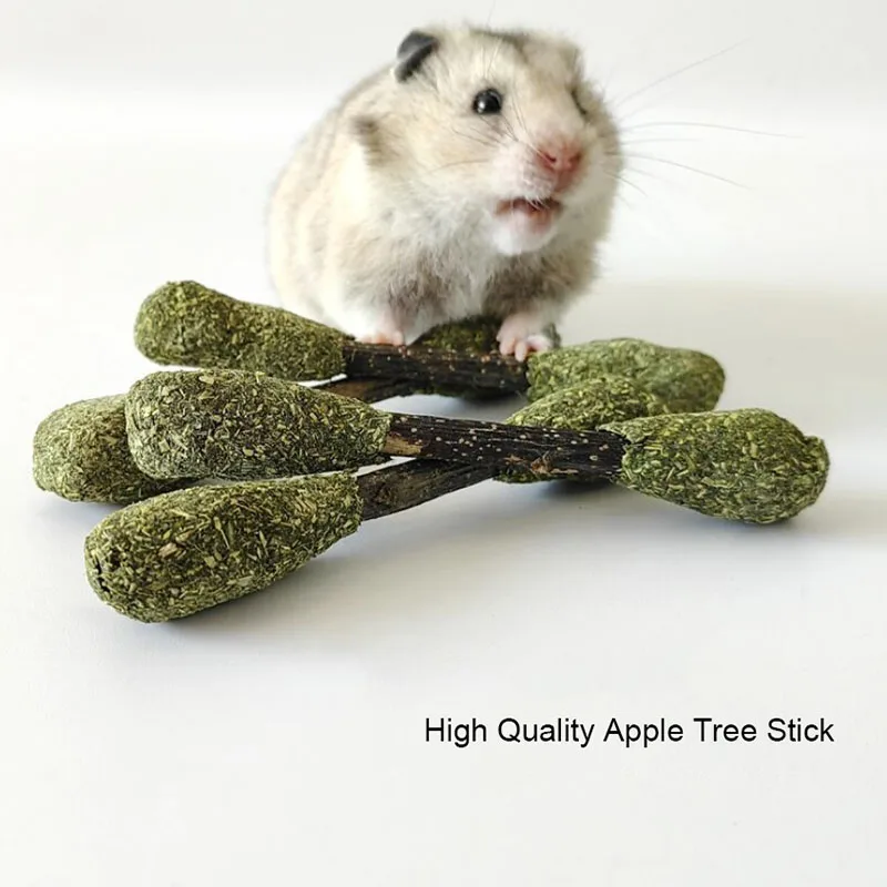 Hamster Toy Hamster Golden Bear Foraging Gnawing Grinding Teeth Wooden Bite String Snack Toy Hamster Pets Supplies