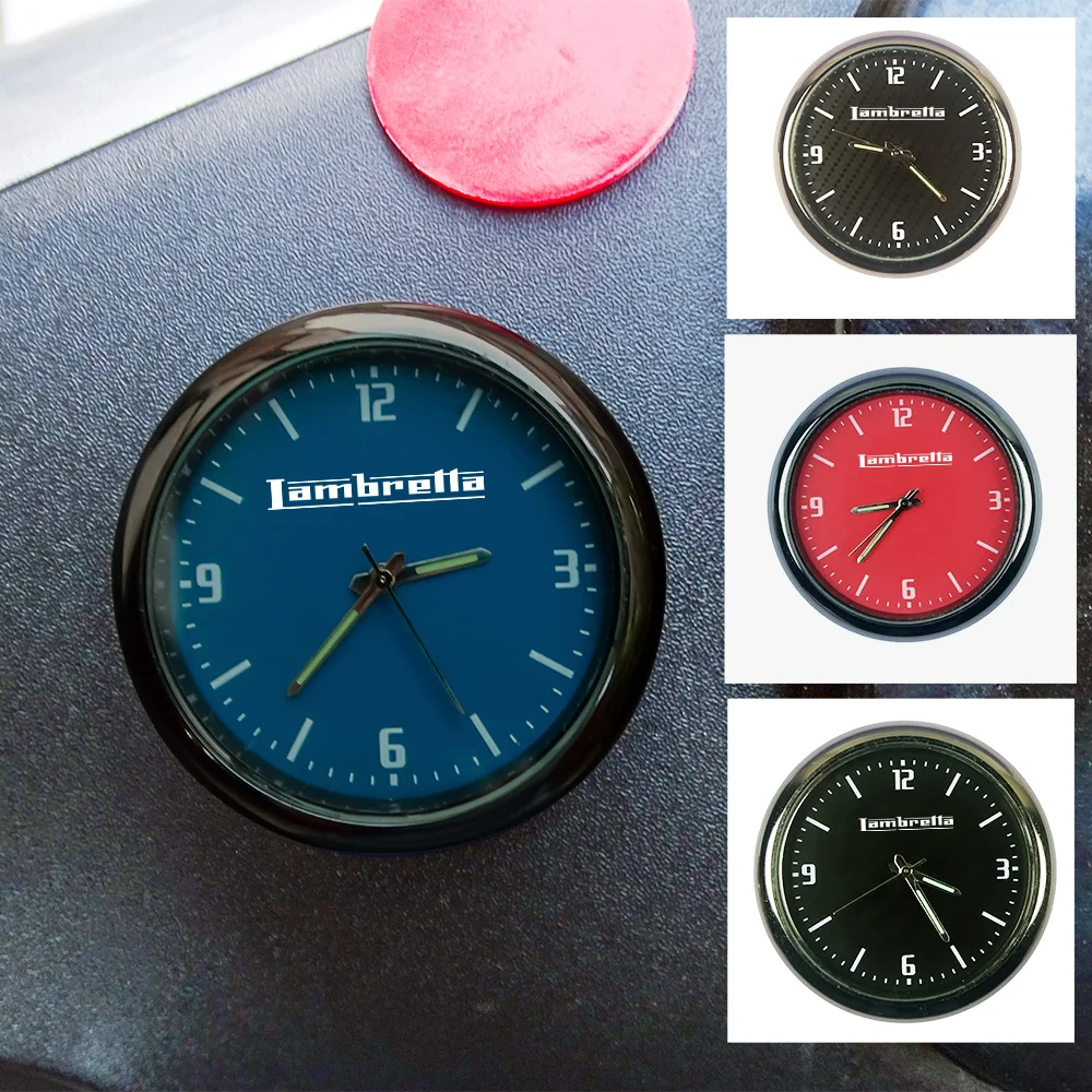 Motorcycle Decoration Clock Scooter Outdoor Luminous Stick-On Quartz Watch For Lambretta Roserio V50 V125 V200 Assiano Taliedo