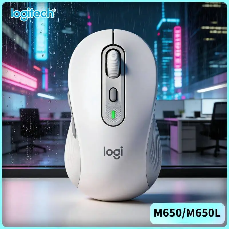 Logitech M650/M650L Wireless Mouse - Ergonomic Contour, Advanced Optical Sensor, 20-Month Bluetooth Battery, 10m Range