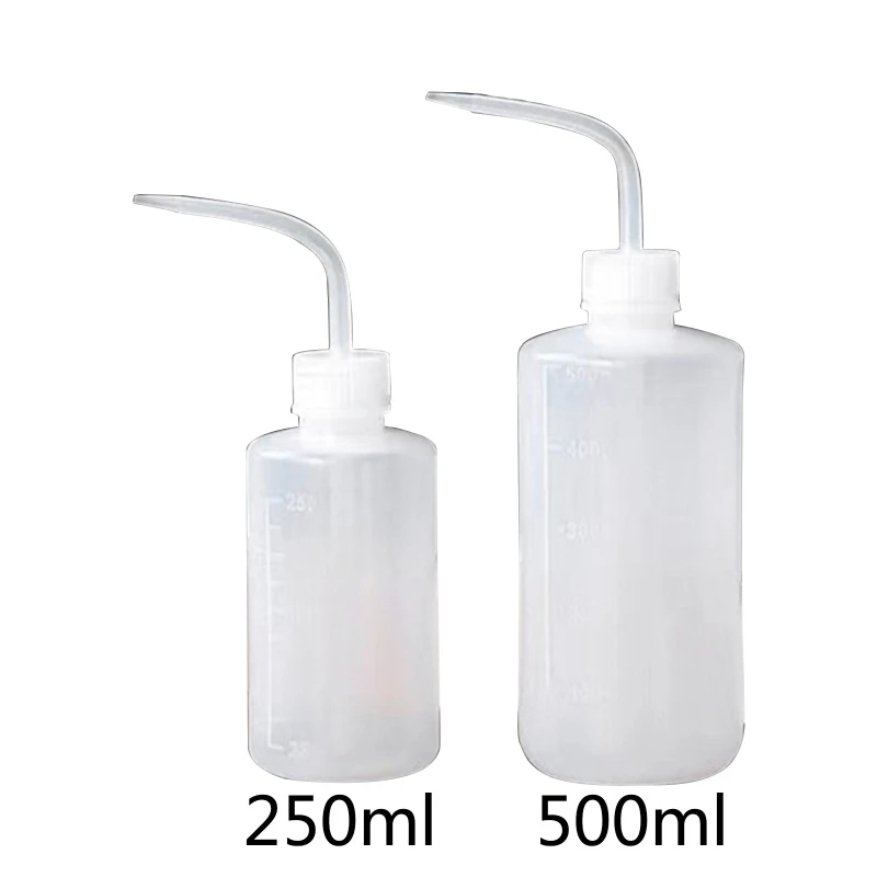 2Kit 플라스틱 안전 짜기 병 투명 세척 병 실험실용 급수 도구