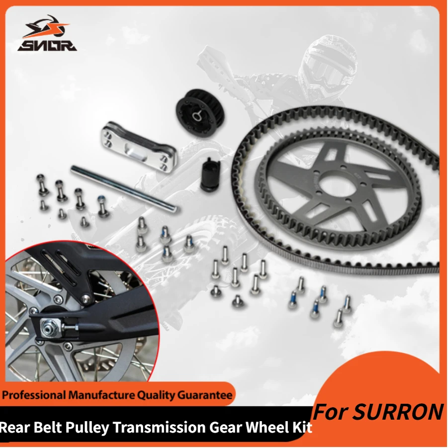 

For SURRON Original Rear Belt Pulley Transmission Gear Wheel Belt Kit Light Bee X S Electric Off-Road Dirt Bikes Accessories