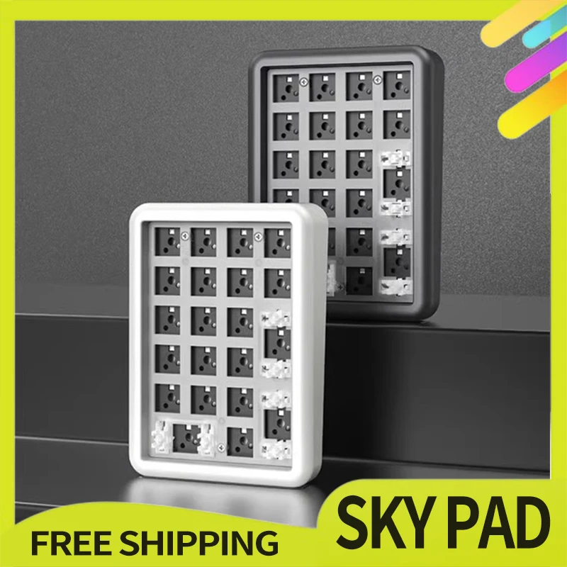 Sky Pad Mechanical Keyboard Kit Aluminum Alloy Wireless Bluetooth Three Mode Hot-Swap Rgb Keypad Kit For Gamer Office Gifts