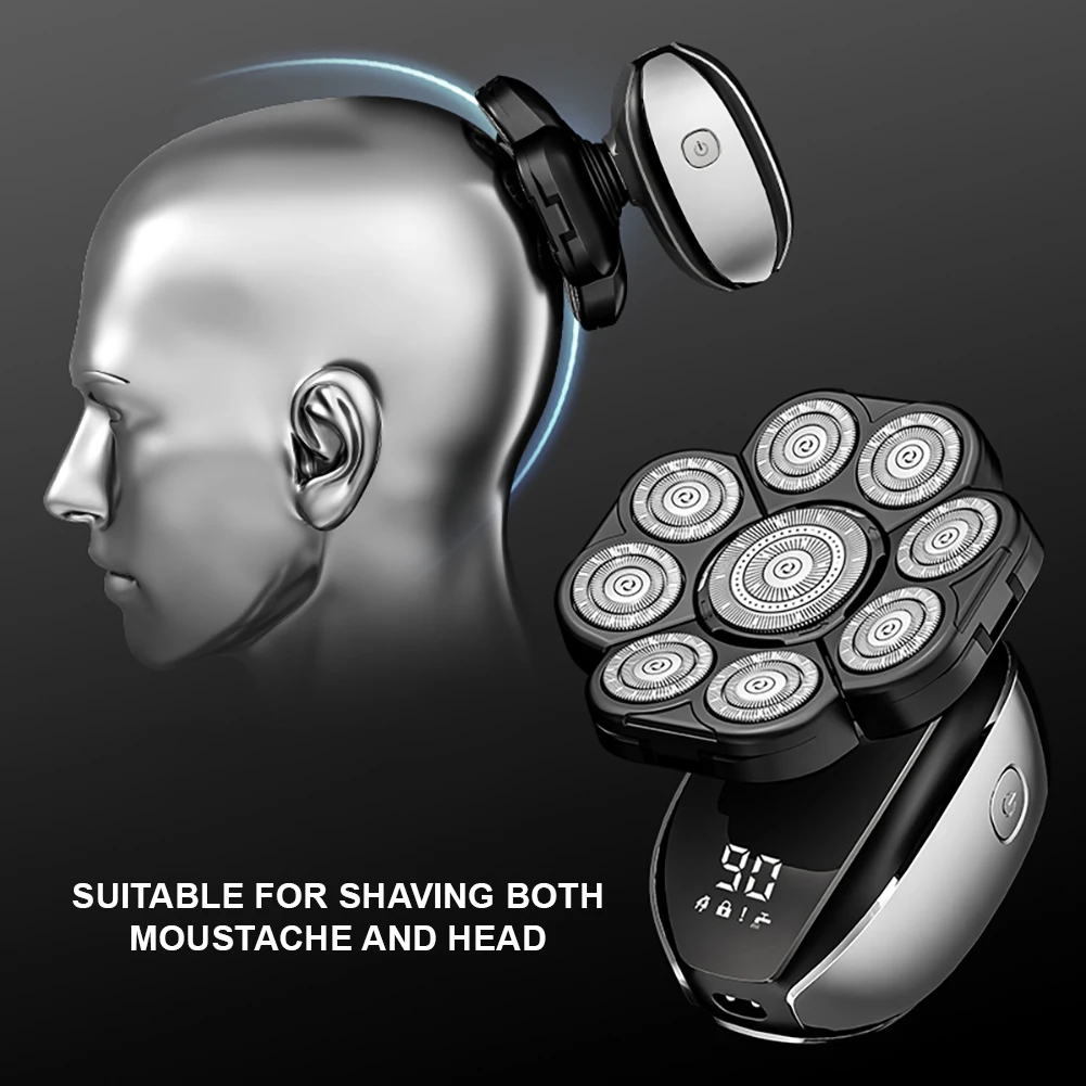 6-in-1 Hair Clipper Electric Hair Trimmer with Smart Digital Display Waterproof Home Barber Kit Rechargeable Cordless Cutter