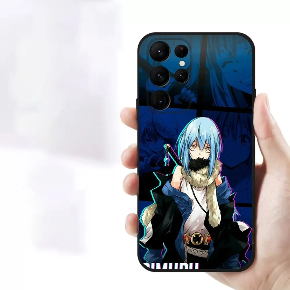 Tensei Shitara Slime Datta Ken Phone Case For Samsung S23,23,22,30,21,10,9,Note20 Ultra,Lite,Ultra,5G,Plus,FE,Black Soft Case