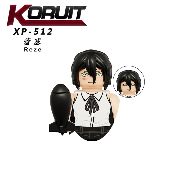Anime Chainsaw Man Denji Mini-Bausteine Actionfiguren Attack on Titan Charaktere Bauklötze für Spielzeug Geschenke Kinder