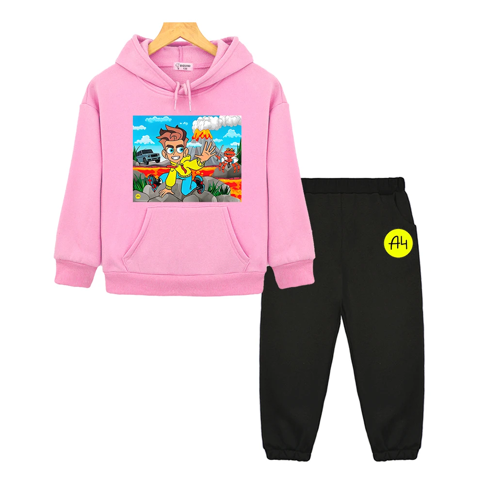 

Влад a4 Бумага boys girls Hooded Sets Fleece sweatshirt мерч а4 Game Kawaii anime hoodie pullover Jacket kids boutique clothes