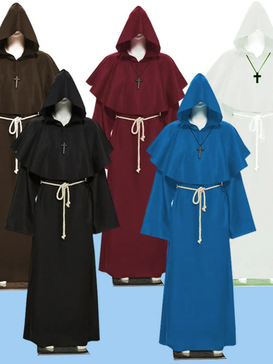 زي راهب من العصور الوسطى جديد لعيد الهالوين، زي كاهن وساحرة، مجموعة أزياء نسائية بالطراز الصيني التقليدي للعروض المسرحية