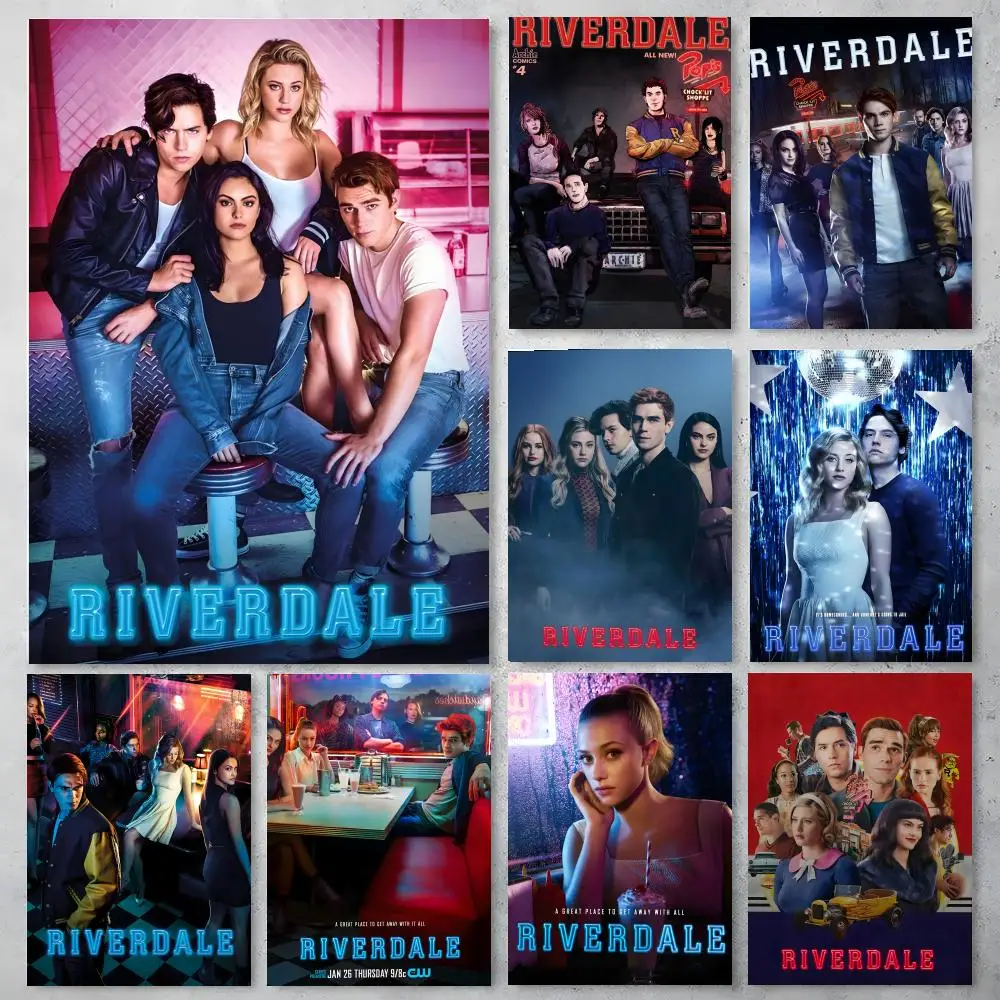 Póster de la serie de televisión Riverdale, adhesivo artístico autoadhesivo, pegatina de papel impermeable, decoración de pared para cafetería, Bar y habitación
