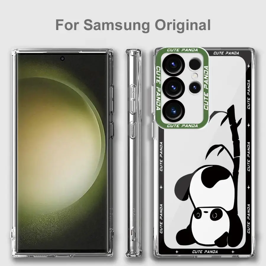 Cute Panda Phone Case for Xiaomi Redmi Note 11 Pro 5G 12S 11S 12 13 11 Pro Plus 10S 10 Pro 13 5G 9 9S Clear Cover image 5