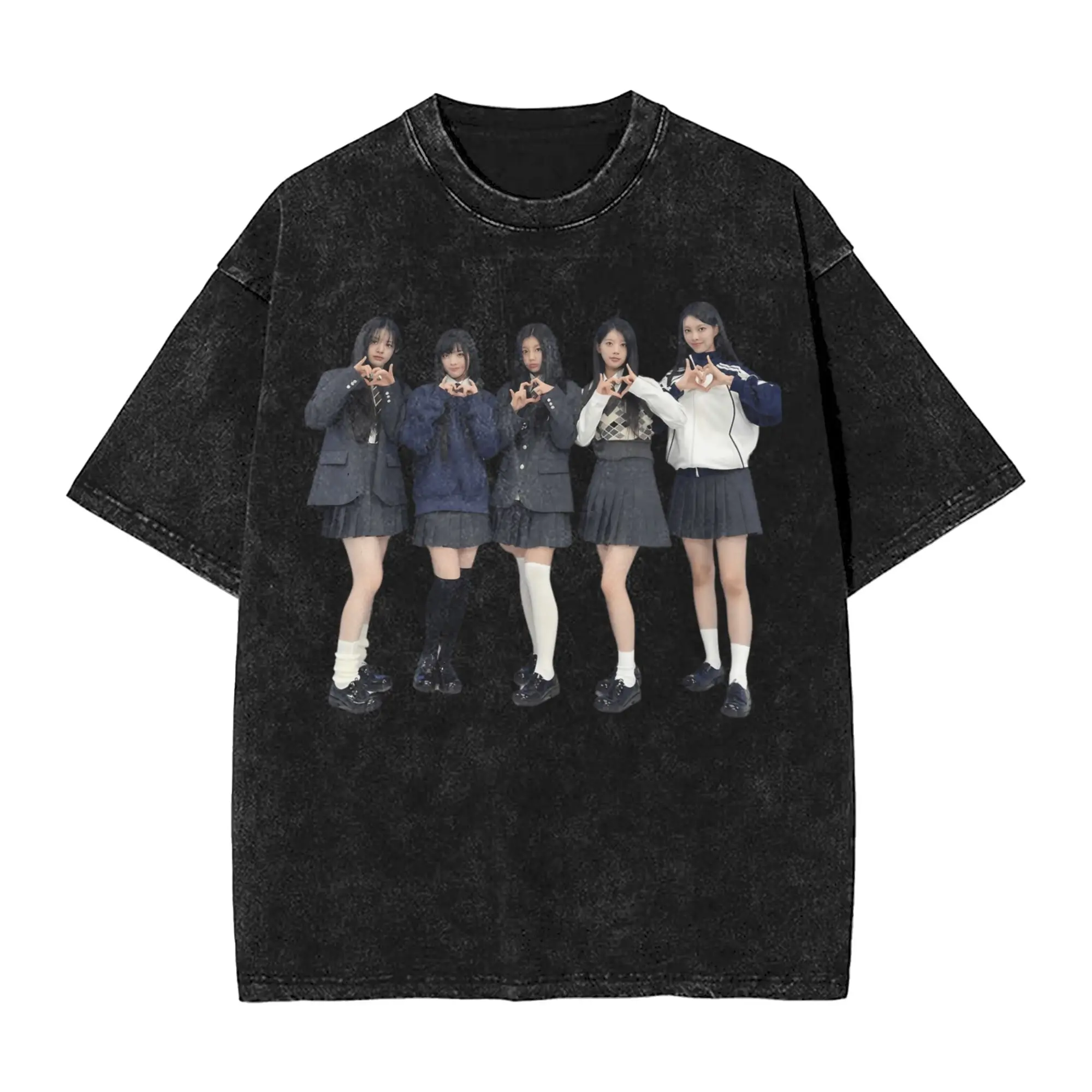 ILLIT South Korea Girls' Group T-Shirt Summer  Y2K Retro T Shirts Cotton Fashion Tee Shirt For Men Short Sleeves Printed Tops