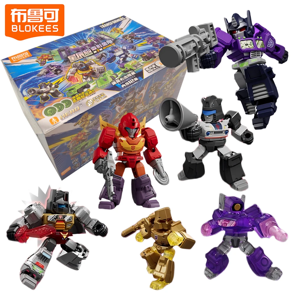

Подлинные трансформеры BLOKEES Defender, версия 3, слепая коробка, сборка кукол, игрушки, фигурки роботов, модный орнамент, подарки на день рождения для детей