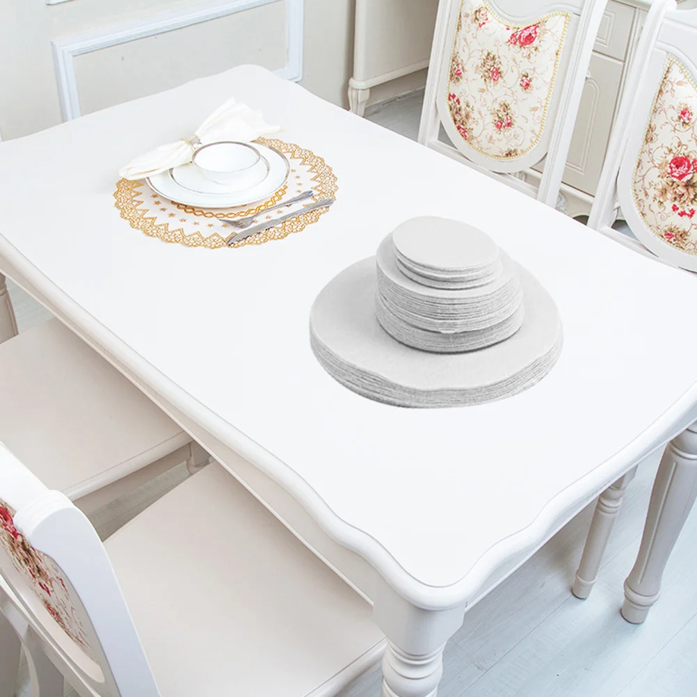 

48Pcs Bowl and Dish Protector Pads Felt Placemats Round Heat Resistant Non Slip Table Mats for Home Restaurant Decor