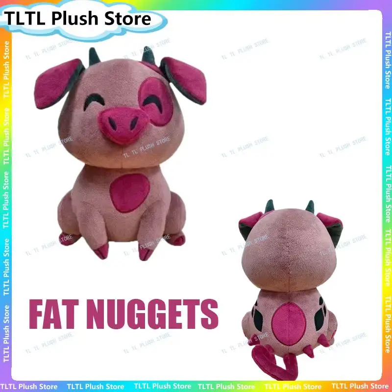 New Cartoon Hazbin Hotel Plush Toy Fat Nuggets Anime Devil Pig Animal Cute Soft Stuffed Peluche Doll Toys Child Birthday Present
