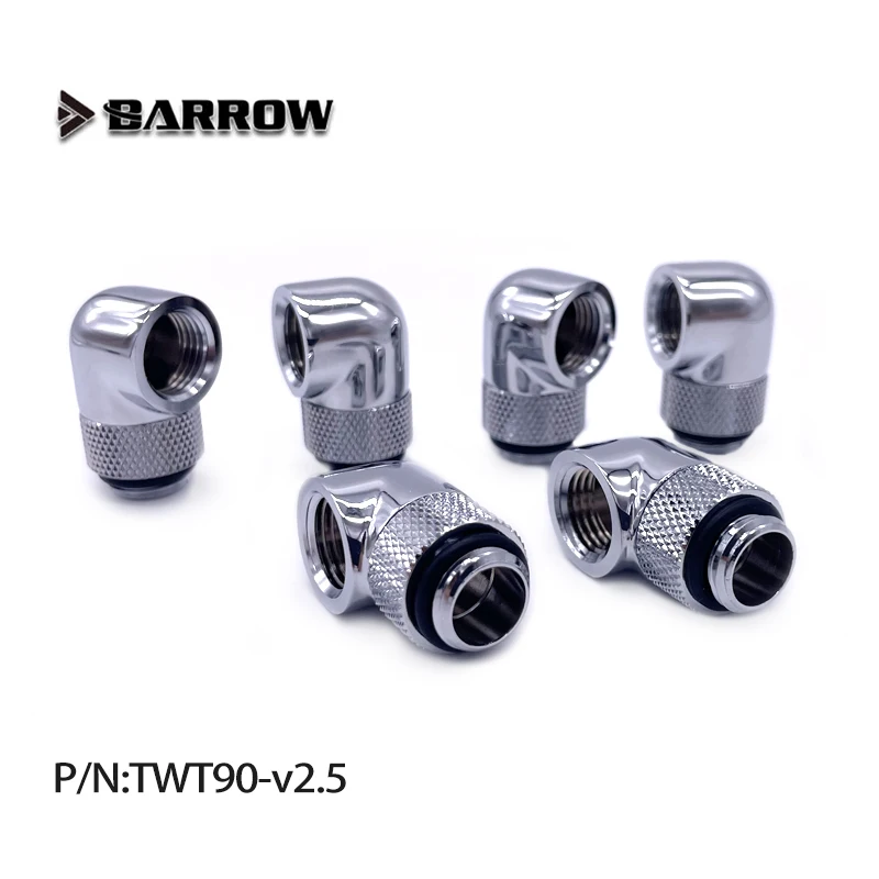 

Barrow 90 Degree Rotary Fitting G1/4" Rotatable Adapter Water Cooling PC Building Computer Cooler Component TWT90-V2.5 4pcs/lot