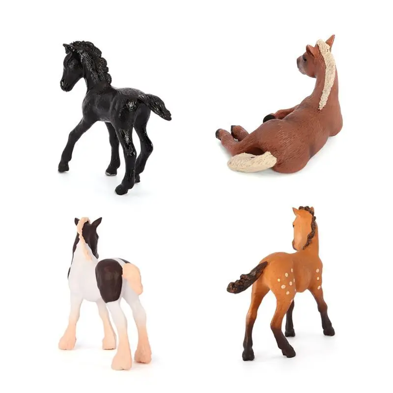 Cross-Border Simulation Foal Animal Model Andalusian Tennessee Walking Horse Children Cognitive Display Miniature Horse Figurine