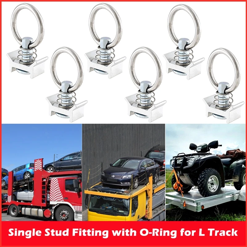 5 pcs Single Stud Fitting with O-Ring, Application for Logistic Installation and L-Track Uses Cargo Control Mounting Hardware