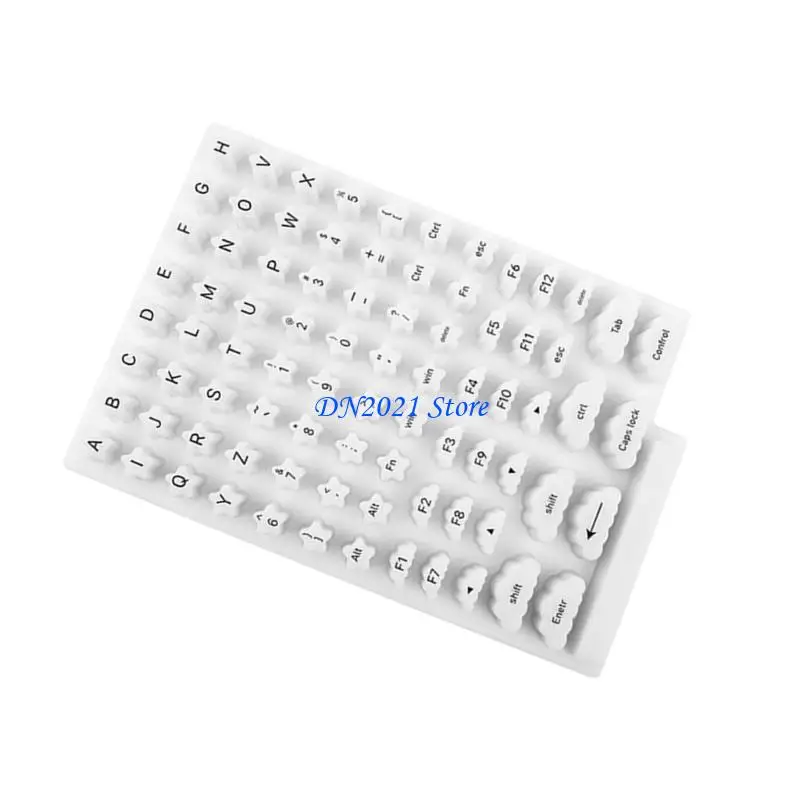 F3KE Ergonomic Keyboard Covers Keycap Height Extenders With 83 Raised Keycaps Stickers For Reduced Finger Fatigue