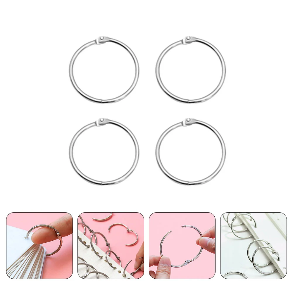 Anneaux en Acier Inoxydable pour Cartes d'Index, 20 Pièces