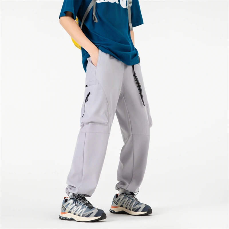 فضفاض مستقيم النمط الأمريكي ملابس العمل السراويل الرياضية غير رسمية الربيع الصيف الخريف 2025 وصول الرجال السراويل الترفيه الموضة #4