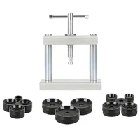 13 uds/19 uds/juego, juego de prensa de reloj profesional, herramienta de cierre de carcasa trasera de reloj y troqueles de ajuste herramienta de reparación de relojes, Kit de troqueles de 18 Uds