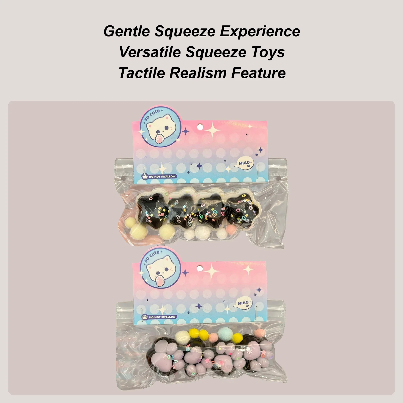 Jouets à presser patte de chat Fidget, jouet à presser, Support émotion, compagnon, Gadget doux, taille de poche pour garçons, adolescents, adultes, enfants, voyage