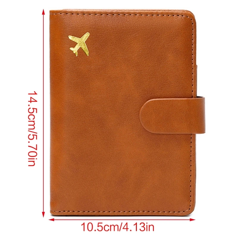 PU Leather RFID Blocking Holder Travel Card Cover Wedding Gift for Men