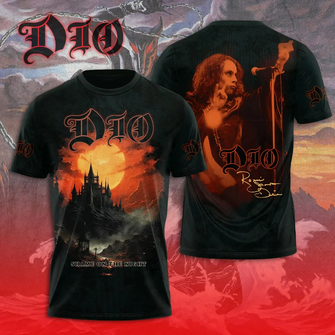 Rock Band Dio 3D Print T-Shirts Summer Men Women Hip Hop Short Sleeve T Shirt Tops Y2K Harajuku Oversized Tees Men's Clothing