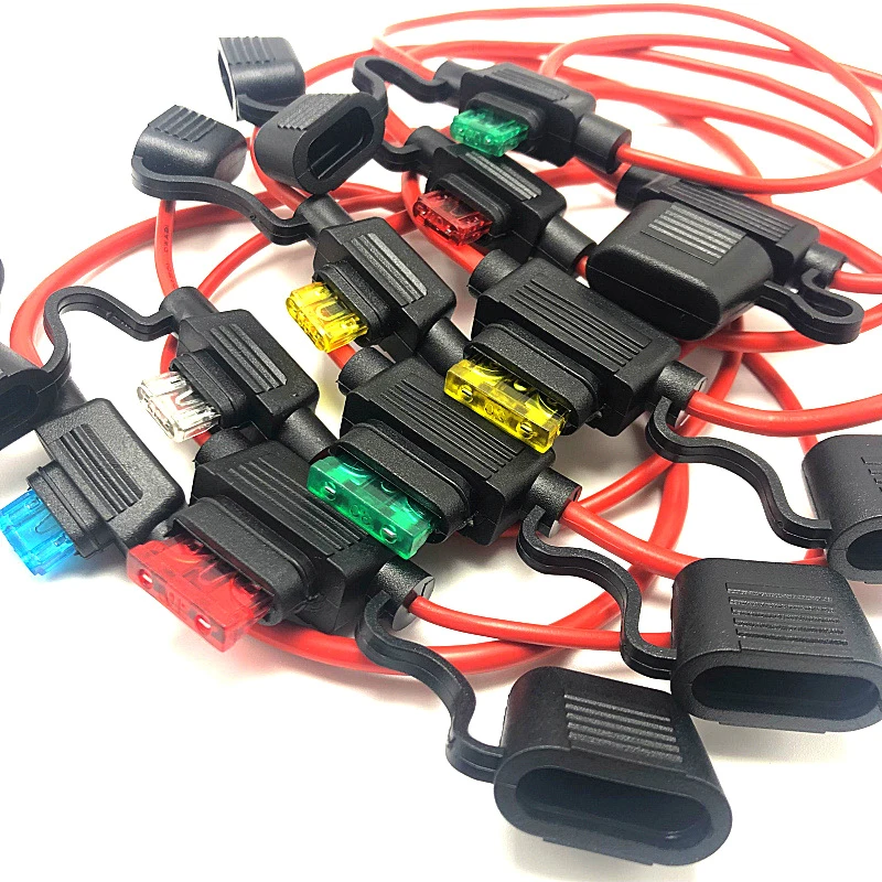 Auto Fuse Holder Waterproof with Wire Medium Mini Blade High Temperature Protection Device