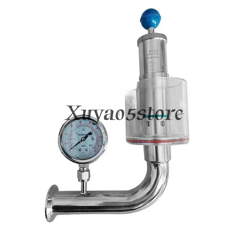 304 Stainless Steel Beer Fermentation Tank Exhaust Valve Pressure Relief Valve Adjustable Pressure Relief Safety Valve K50.5mm