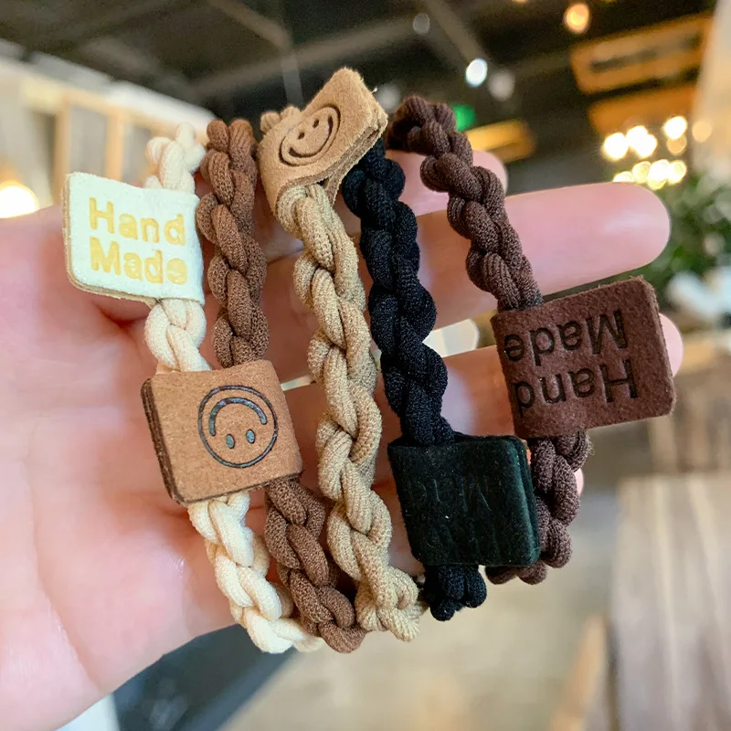 

High Elasticity Braided Hair Ties for Kids Women Non Damage Ponytail Holders Simple Style Everyday Essential