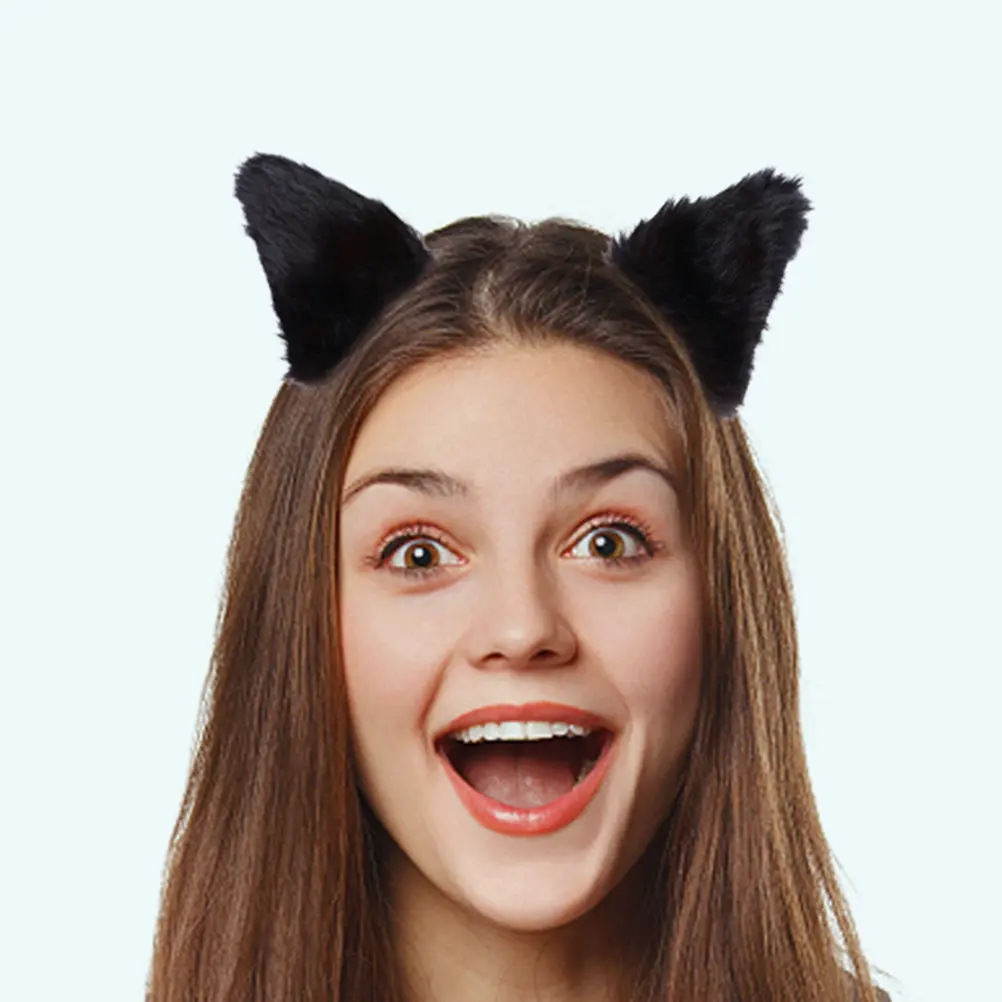 

2Pairs Cat Ears Hair Clips for Women Premium Supple Animal Ear Hairpins Adorable Daily Cosplay Photo Shoot Stage
