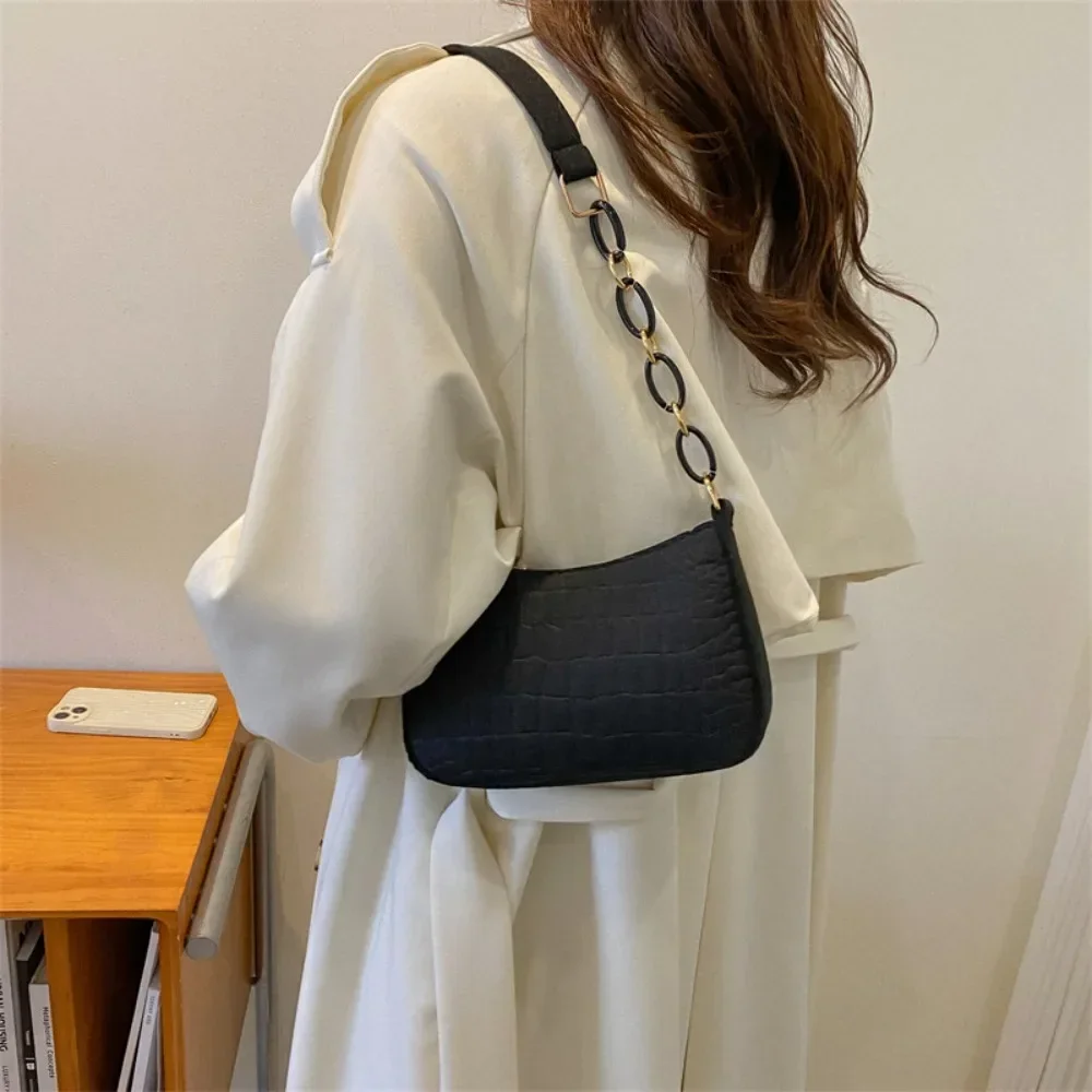 Fashion Felt Shoulder Bags for Women Women's Subaxillary Bag Design Advanced Texture Armpit Handbags Purses Saddle Bag