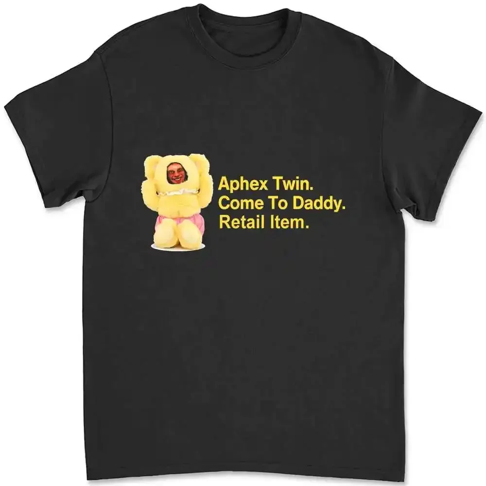 Aphex Twin Come To Daddy Yellow Bear T Shirt Black Tee KZMA